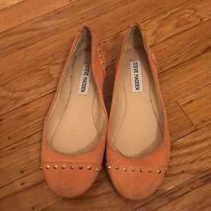 Size 6 Orange Steve Madden Flats